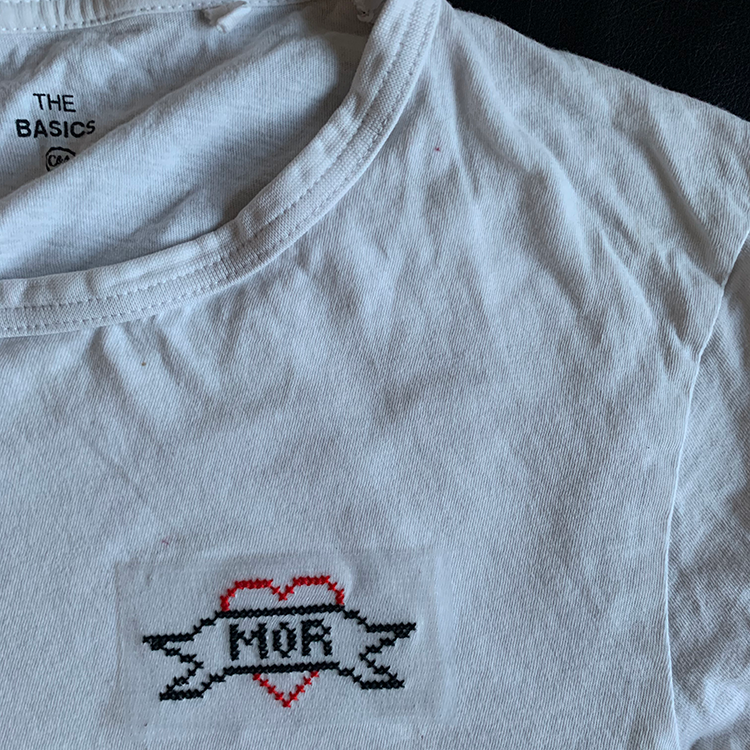 Geléstof - Færdigt broderi på geléstof