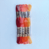 DMC broderigarn - 5 orange/røde nuancer