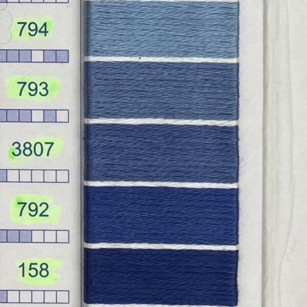 DMC broderigarn enkeltfarver - BLÅLIGE nuancer