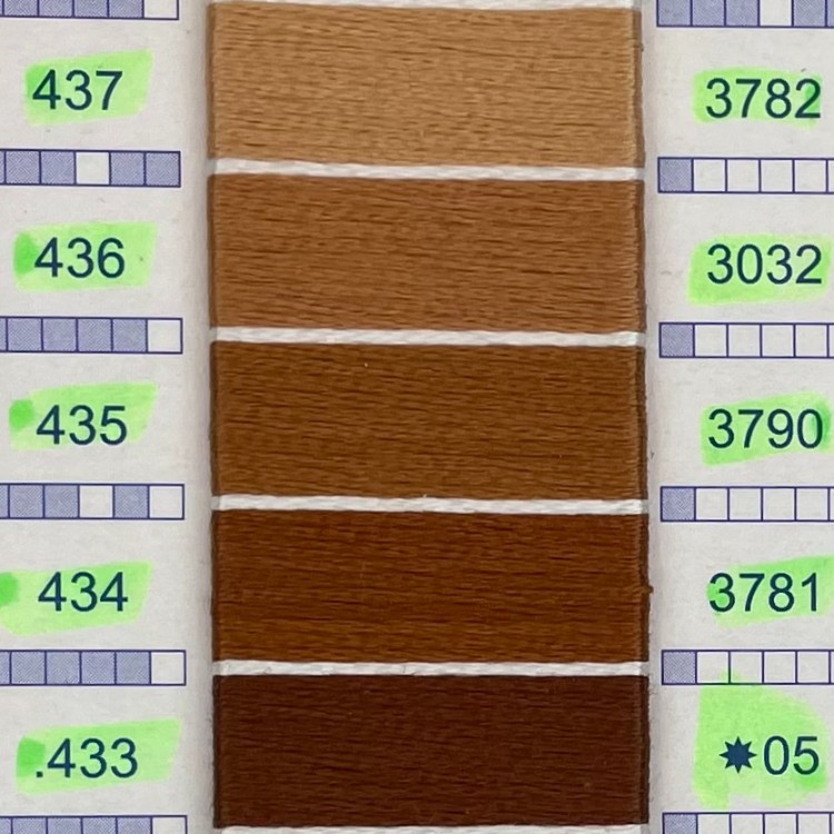 DMC broderigarn enkeltfarver - BRUNLIGE nuancer