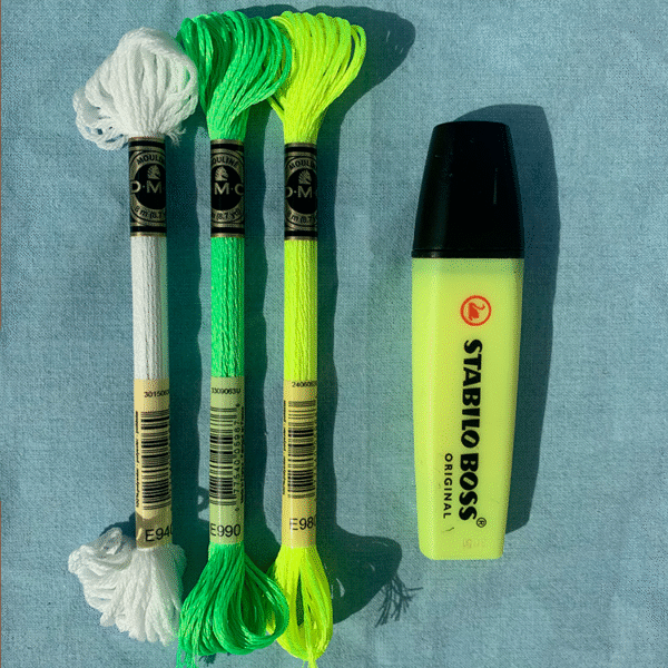 DMC effektgarn - neon og glow-in-the-dark