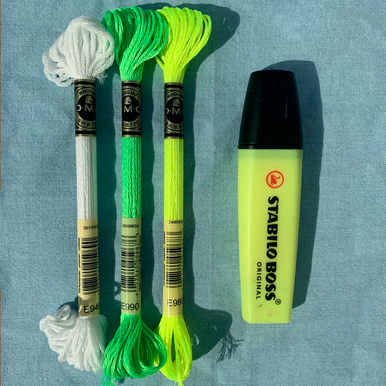 DMC effektgarn - neon og glow-in-the-dark