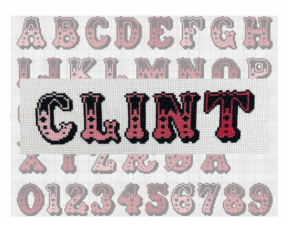 Broderist_Western_alfabet_web Mønstre til download - alfabeter