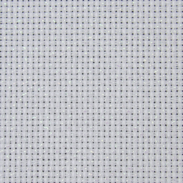 Broderistof | Aida 5,4 | HVID GLIMMER