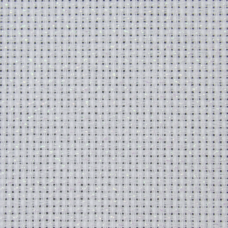 Broderistof | Aida 5,4 | HVID GLIMMER