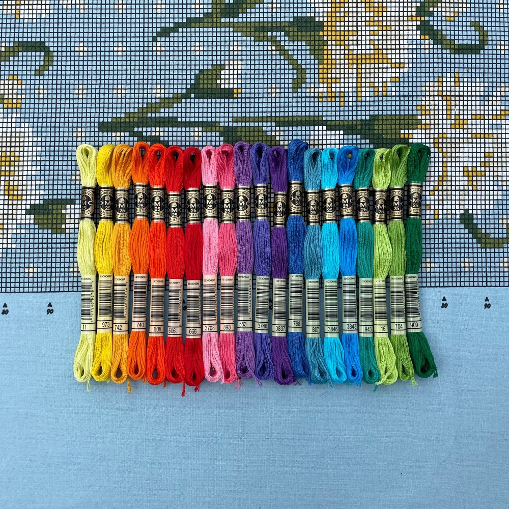 20 farver DMC broderigarn - PingPang