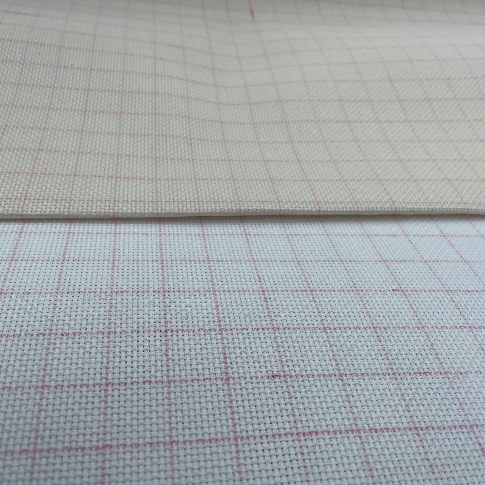 Broderist_aida_hjælpelinjer_ivory_hvid Broderistof | Aida 5,4 | Til den dovne | Ivory