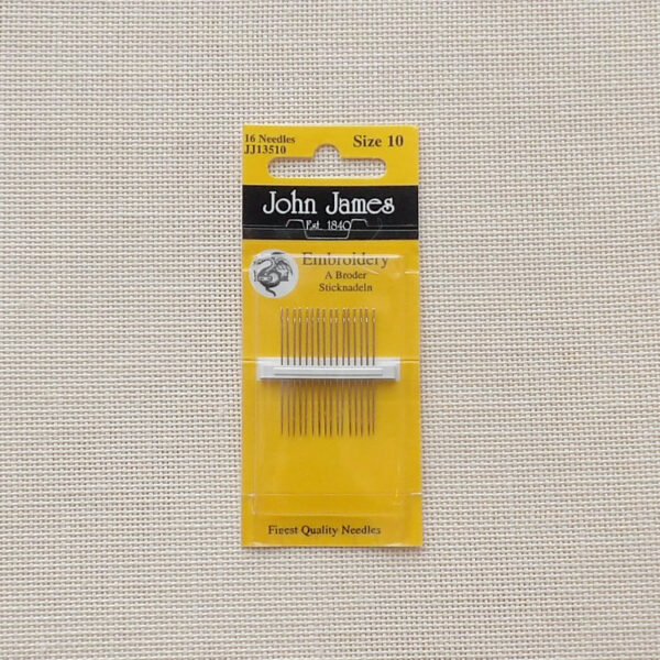 Broderinåle 16 stk. - John James (str. 10)