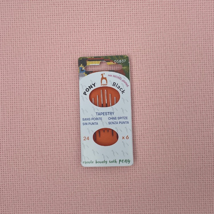 Broderinåle 6 stk. - Pony Black (str. 24) FAVORIT