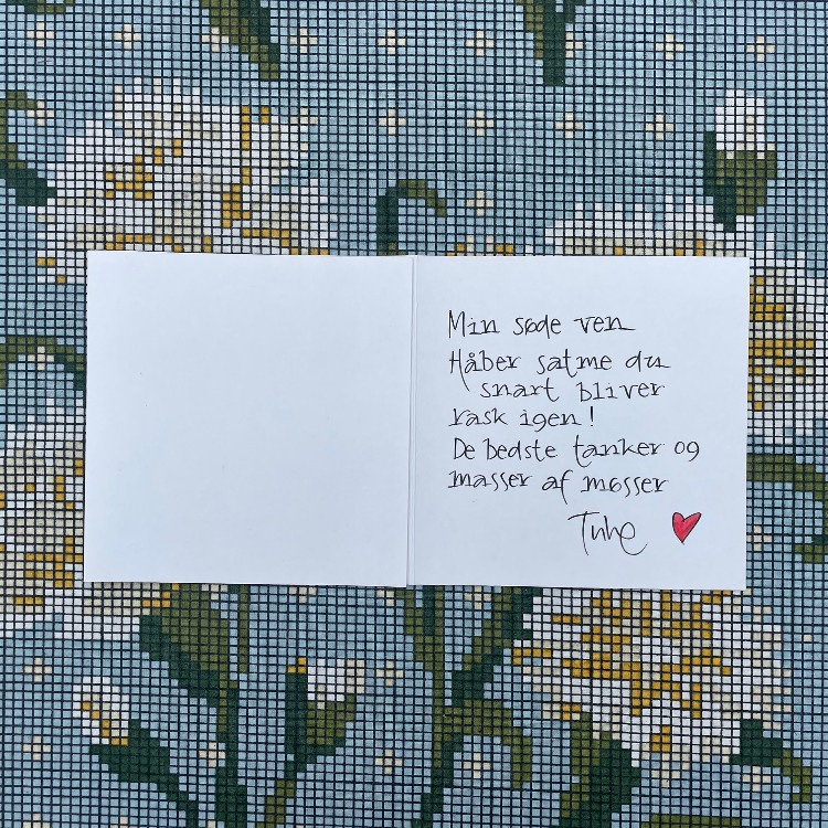 Broderistens broderede kort