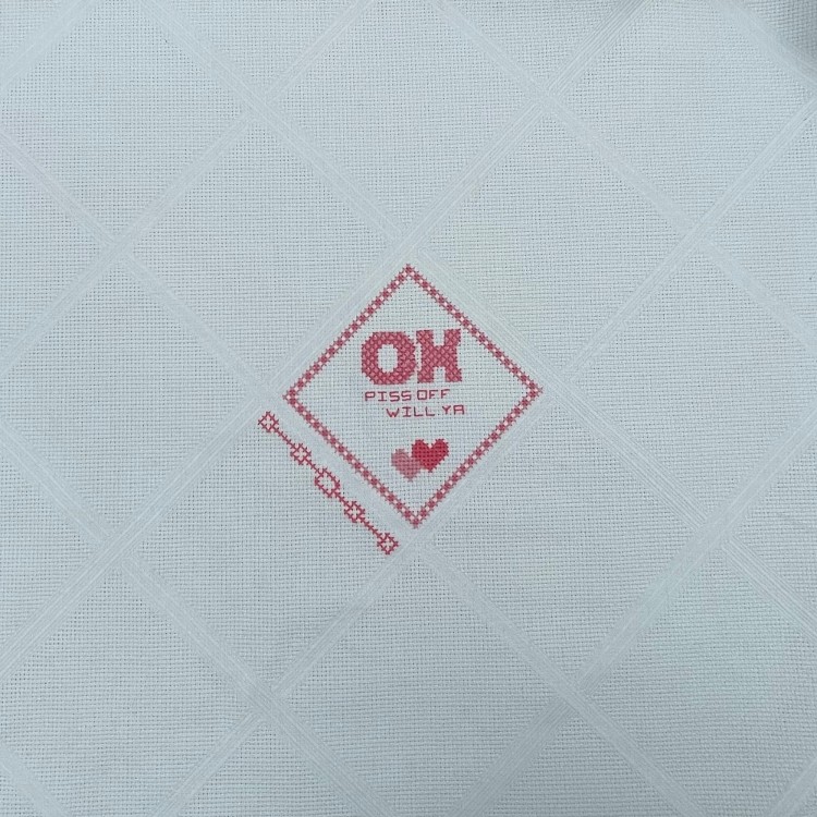 Broderistof | Aida 5,4 | Square | Hvid