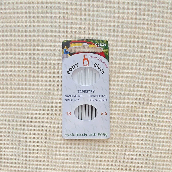 Broderinåle 6 stk. - Pony Black (str. 18) - STRAMAJ