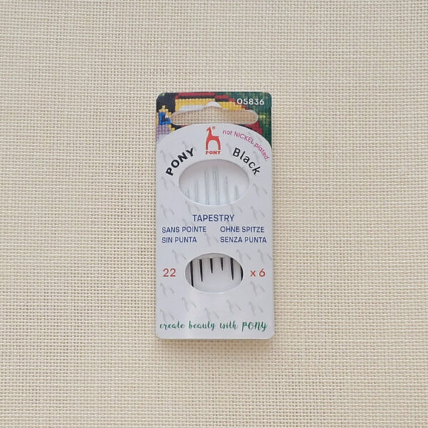Broderinåle 6 stk. - Pony Black (str. 22)