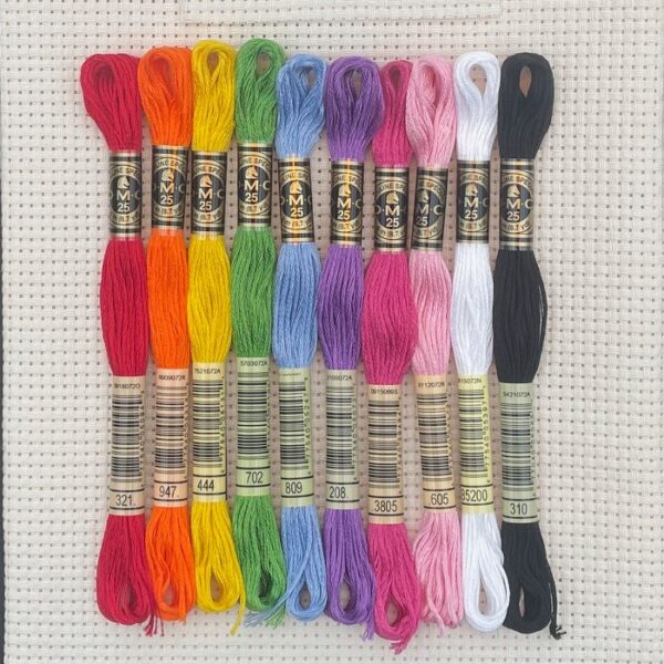 10 farver DMC broderigarn - BADASS Børn