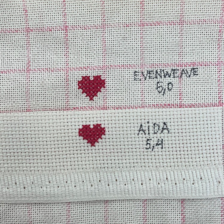 Broderistof | Doven Evenweave 5,0 | Til den dovne | Ivory