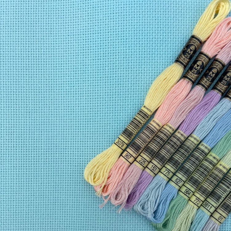 Broderistof | Aida 5,4 | Aqua