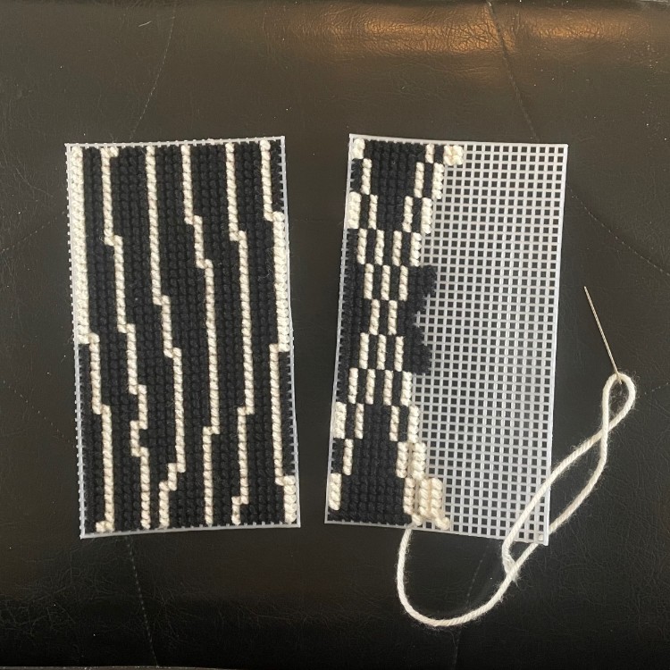 Broderistof | Plastic canvas | Sort 2,3