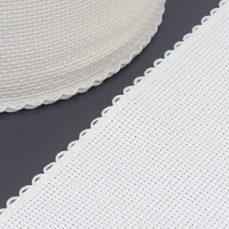 Broderistof | Aida 5,4 | Broderibånd | 12 cm | hvid