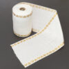 Broderistof | Aida 5,4 | Broderibånd | 12 cm | hvid med guldhjerter