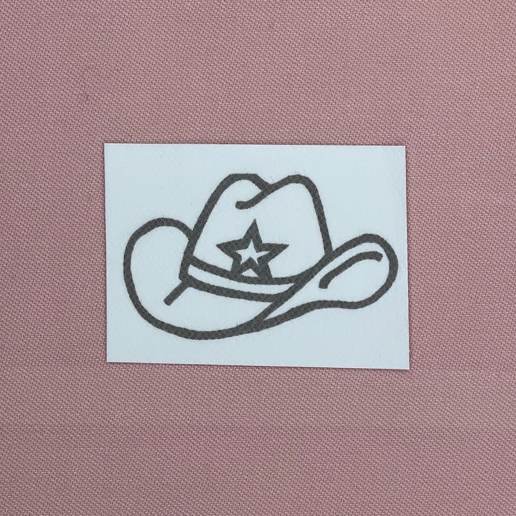 COWBOY Hat 750x750 BLAND SELV STIK (10 for 100)