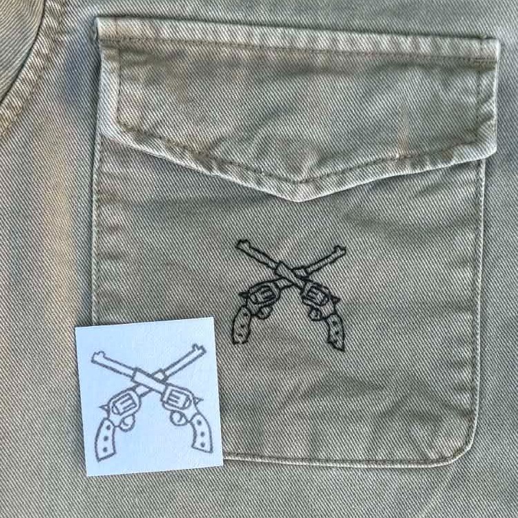 COWBOY Pistoler proces BLAND SELV STIK (10 for 100)
