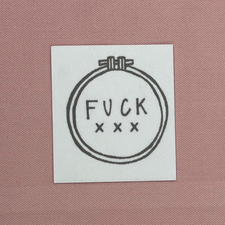 HÅNDARBEJDE Fuck-broderi 750x750 Sticky Stik HÅNDARBEJDE