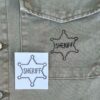 Sheriff stjerne broderist Sticky Stik COWBOY