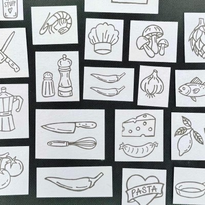 Sticky Stik enkelte KØKKEN motiver
